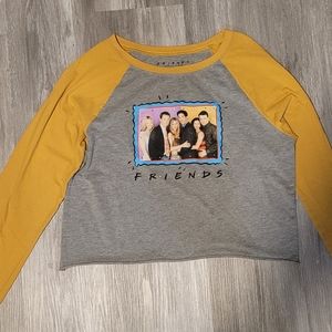 FRIENDS Vintage Long Sleeve Crop Top Size Medium Friends Official Merchandise